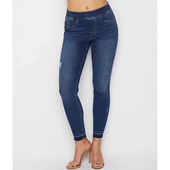 Spanx Distressed Denim Leggings Medium - Picture 1 of 7